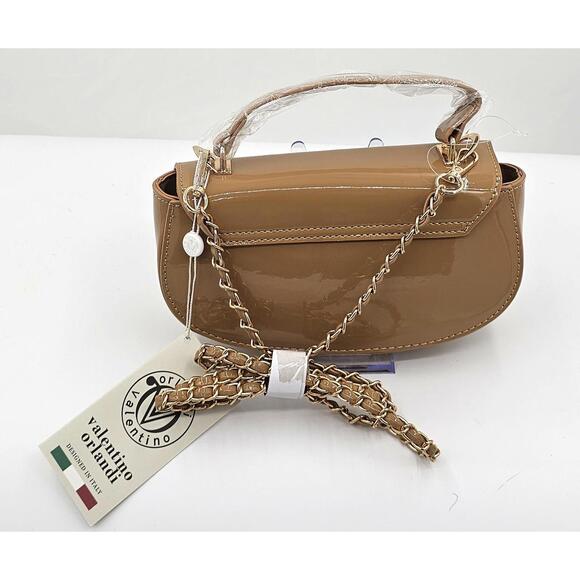 Chic Valentino Orlandi Patent Leather Shoulder Bag - Beige...